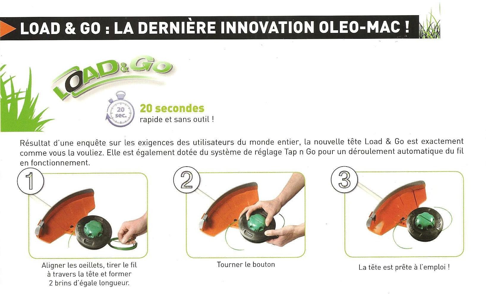 Tête fil LOAD&GO oleomac